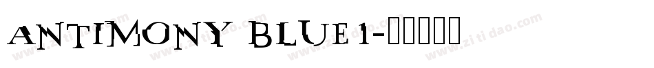Antimony Blue1字体转换
